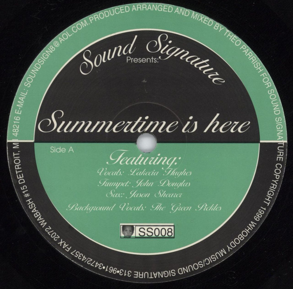 Theo Parrish Summertime Is Here UK 12" vinyl single (12 inch record / Maxi-single) SS008