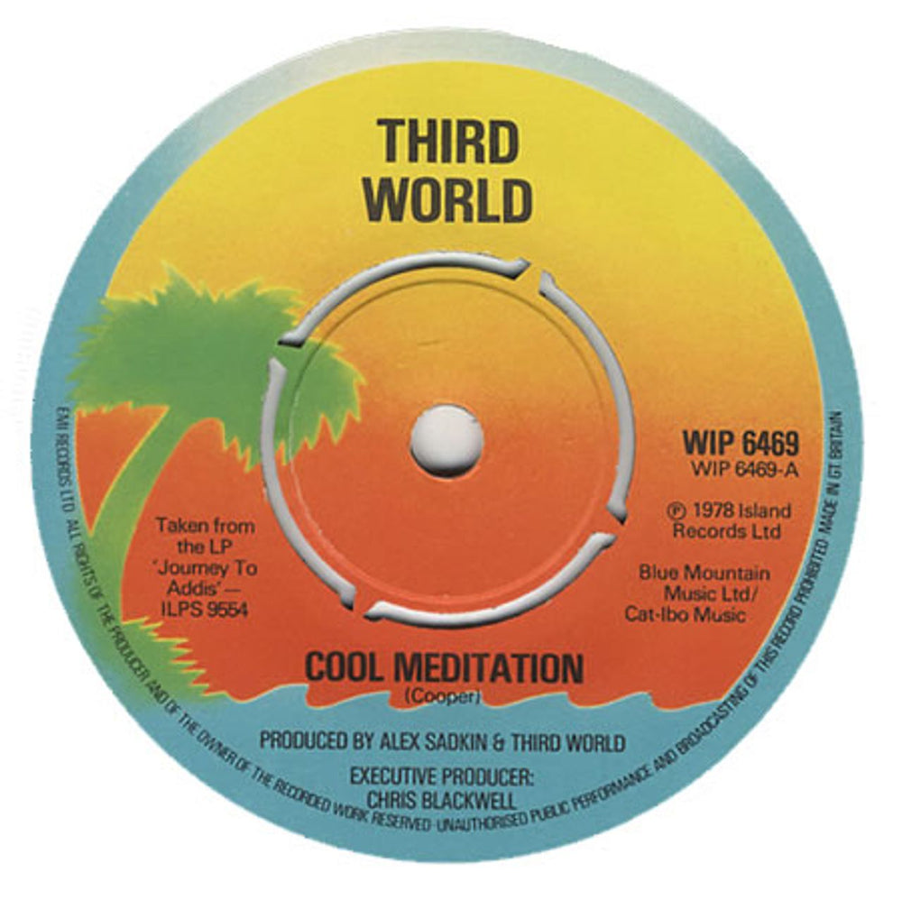 Third World Cool Meditation UK 7" vinyl single (7 inch record / 45) WIP6469