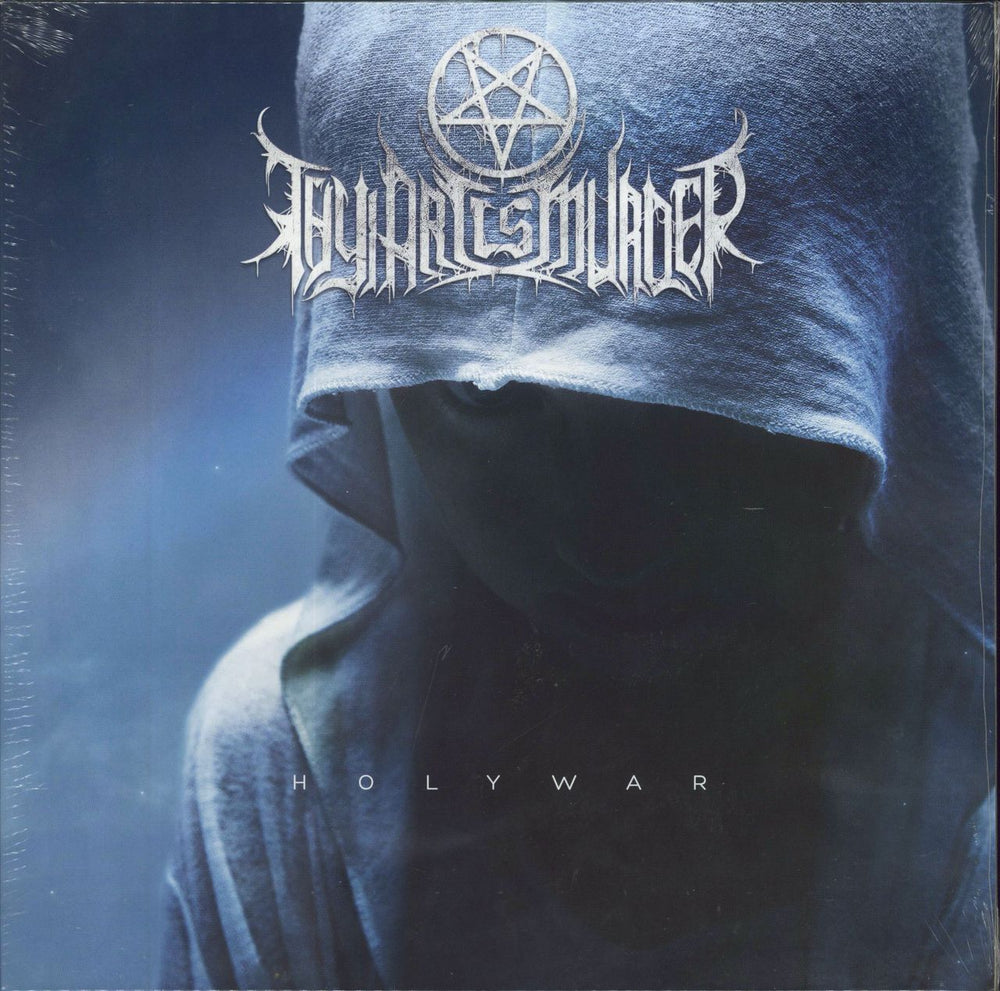 Thy Art Is Murder Holy War - Clear w/Blue Splatter German vinyl LP album (LP record) NBCLP3508-1