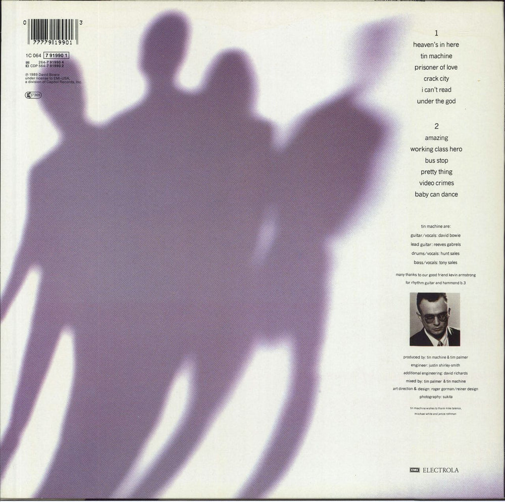 Tin Machine Tin Machine - EX German vinyl LP album (LP record) 077779199013