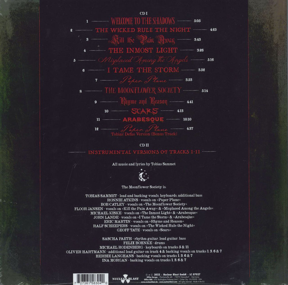 Tobias Sammet A Paranormal Evening With The Moonflower Society - Sealed Earbook German 2 CD album set (Double CD) 727361583040