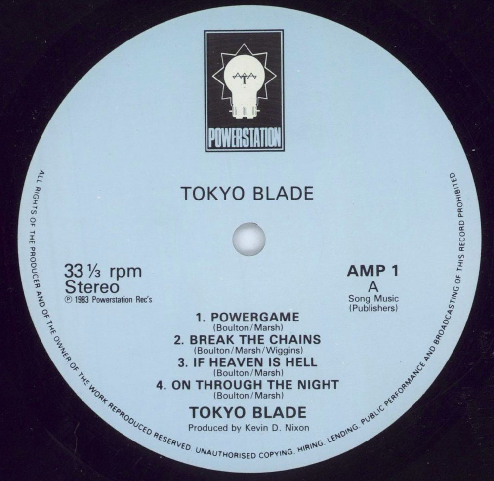 Tokyo Blade Tokyo Blade + Merchandise Insert UK vinyl LP album (LP record) TKBLPTO580111