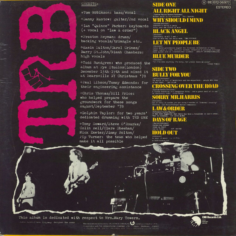 Tom Robinson TRB Two Portugese vinyl LP album (LP record)
