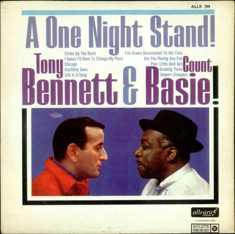 Tony Bennett & Count Basie A One Night Stand! - 1st UK vinyl LP album (LP record) ALLR799