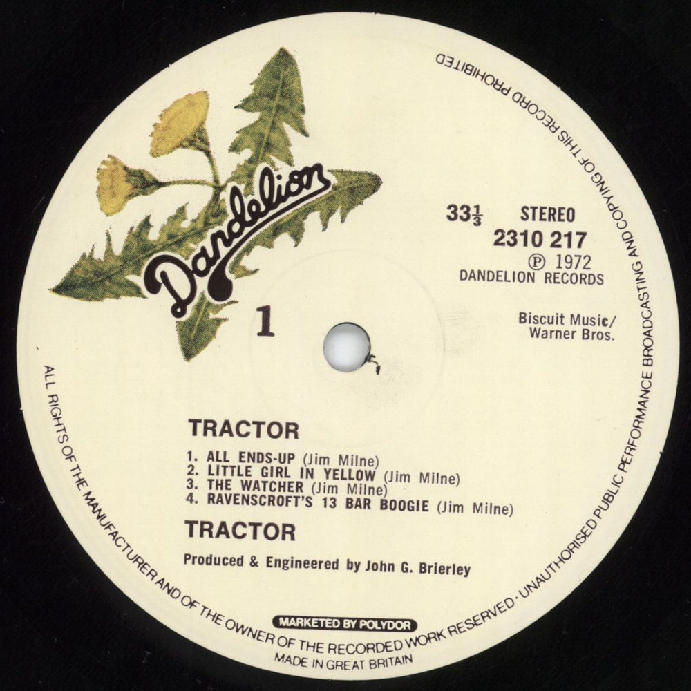 Tractor Tractor - 1st - EX UK vinyl LP album (LP record) TK0LPTR668878