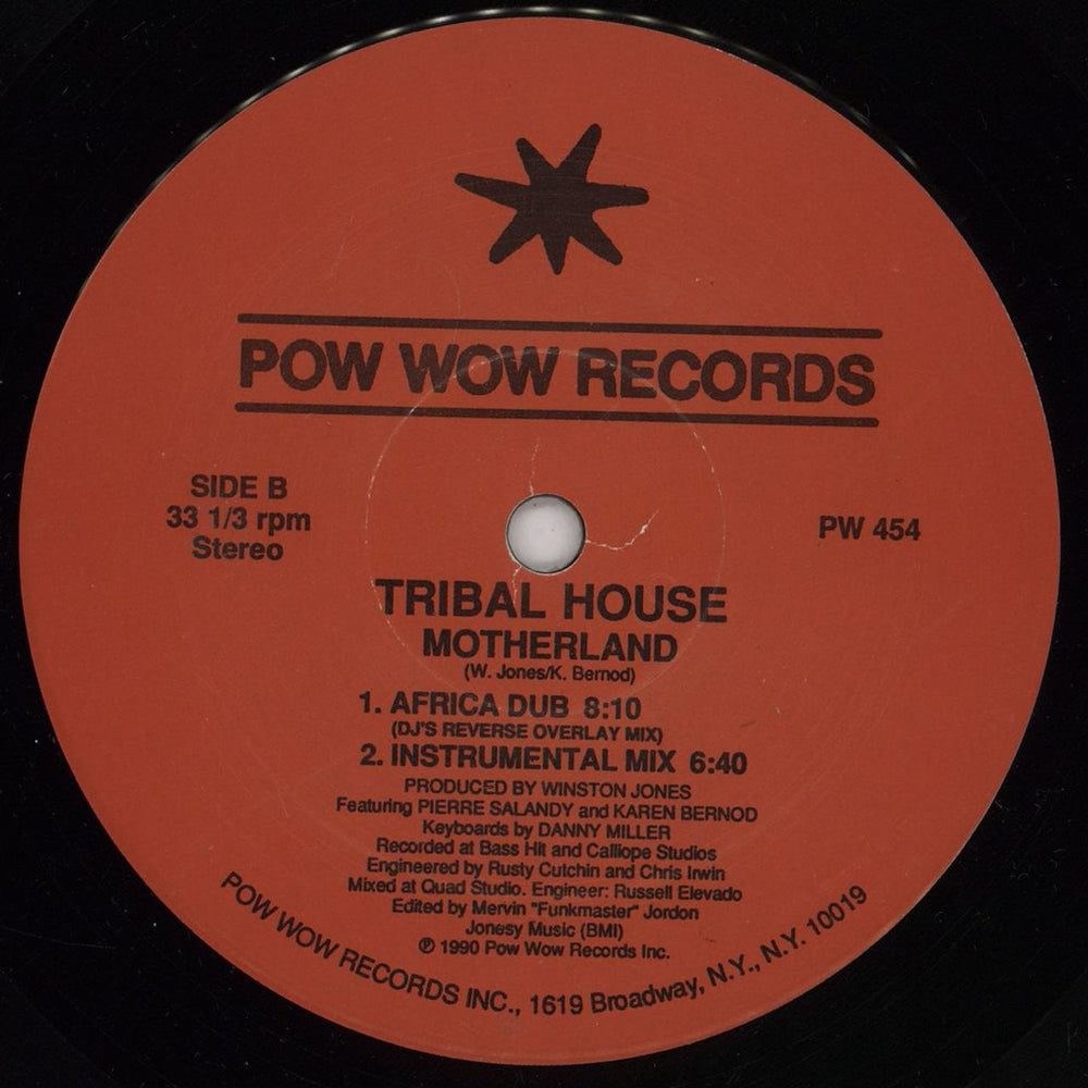 Tribal House Motherland US 12" vinyl single (12 inch record / Maxi-single)