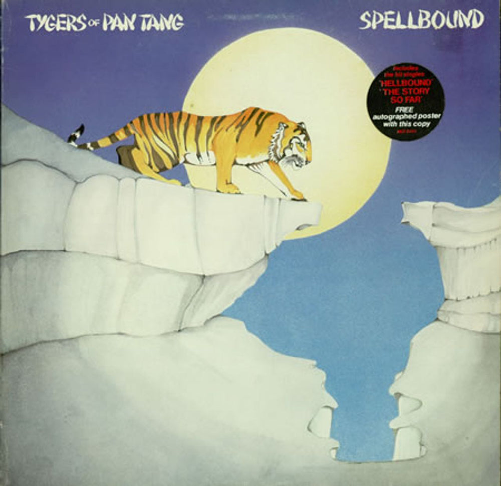 Tygers Of Pan Tang Spellbound + Poster UK vinyl LP album (LP record) MCF3104