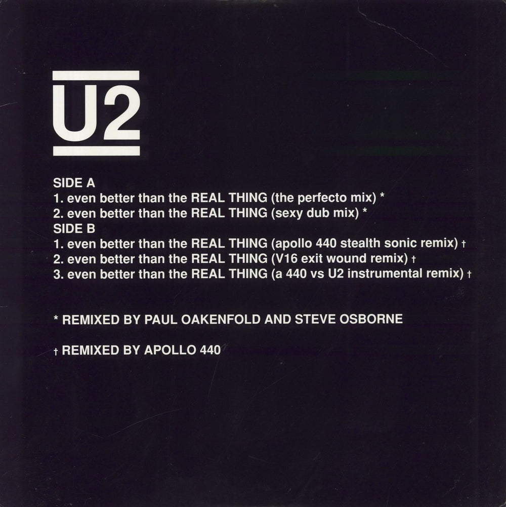 U2 Even Better Than The Real Thing US 12" vinyl single (12 inch record / Maxi-single) 422-864281-1