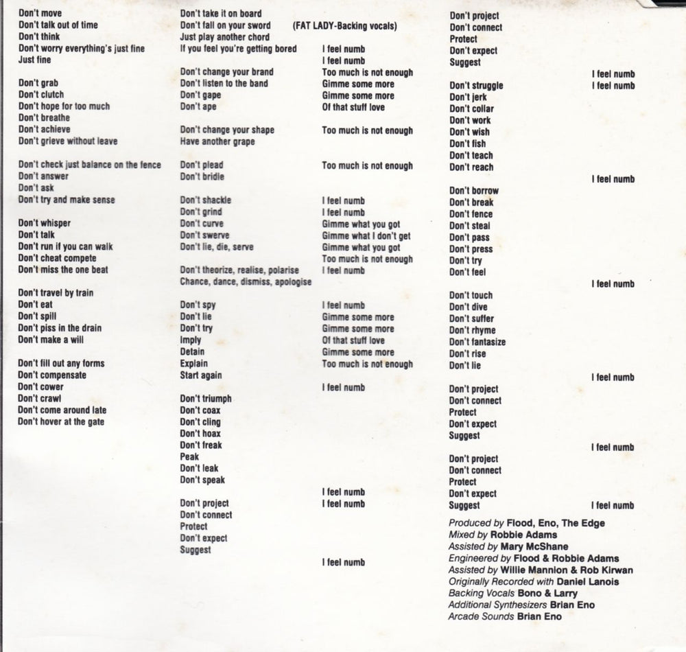 U2 Numb - Rare Promo UK Promo CD single (CD5 / 5") U-2C5NU19717