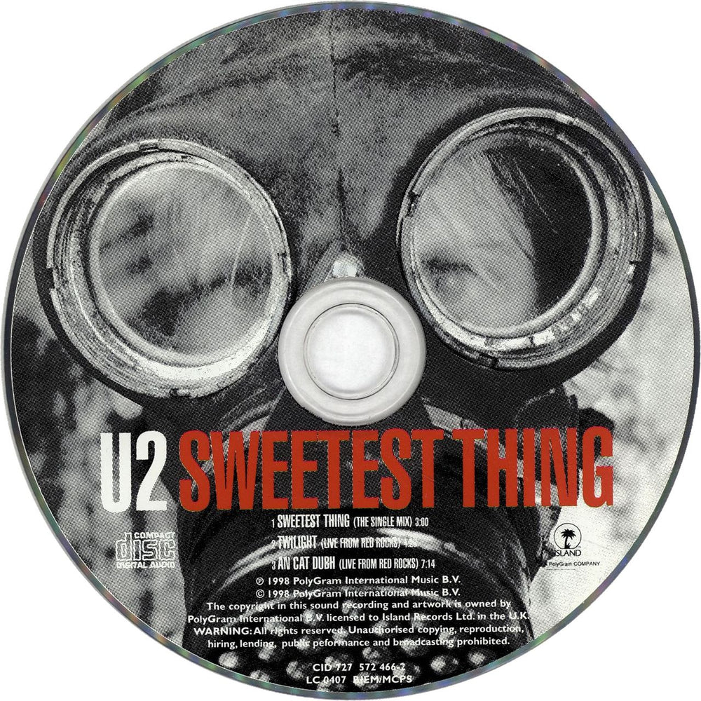 U2 Sweetest Thing UK CD single (CD5 / 5") U-2C5SW164121