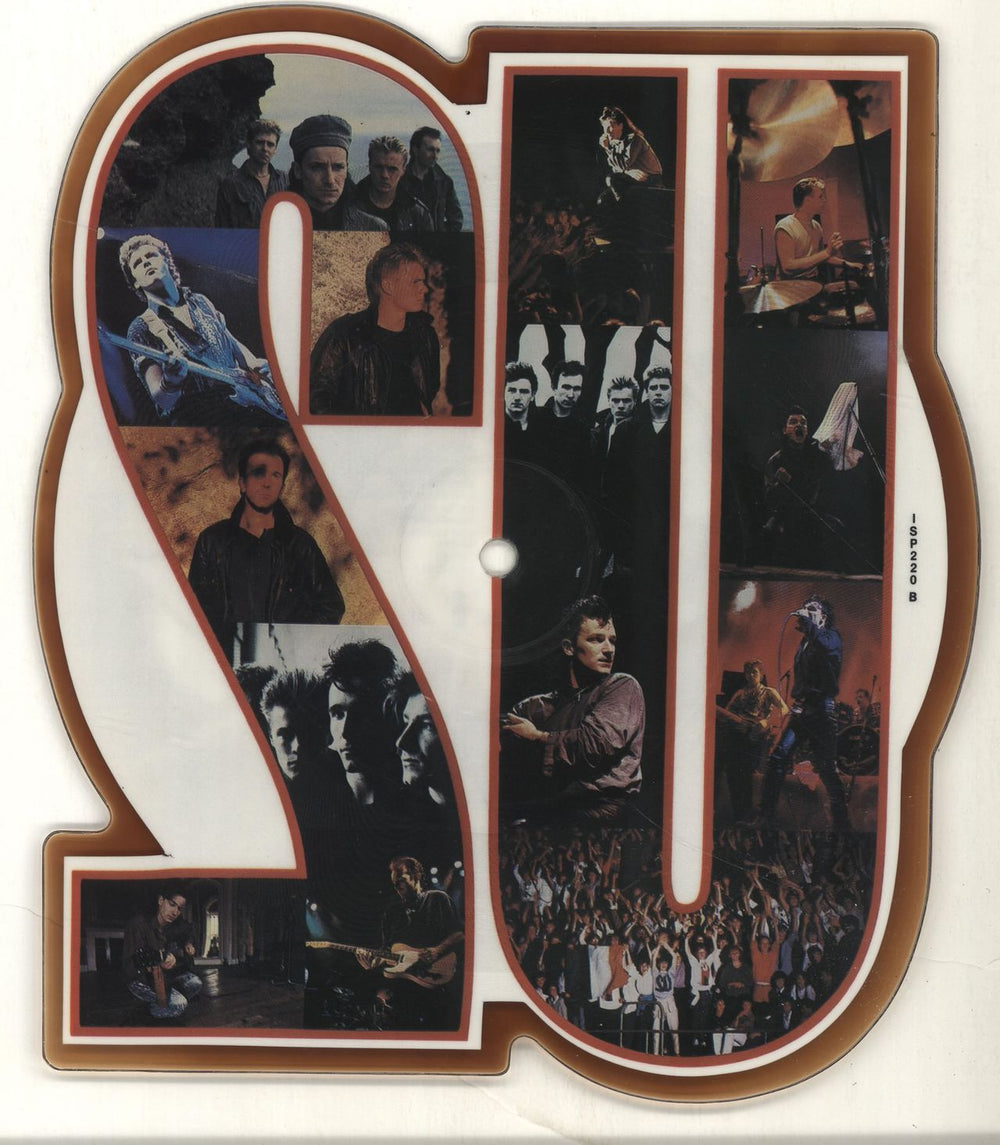 U2 The Unforgettable Fire - Tea-Stained UK shaped picture disc (picture disc vinyl record) U-2SHTH229481