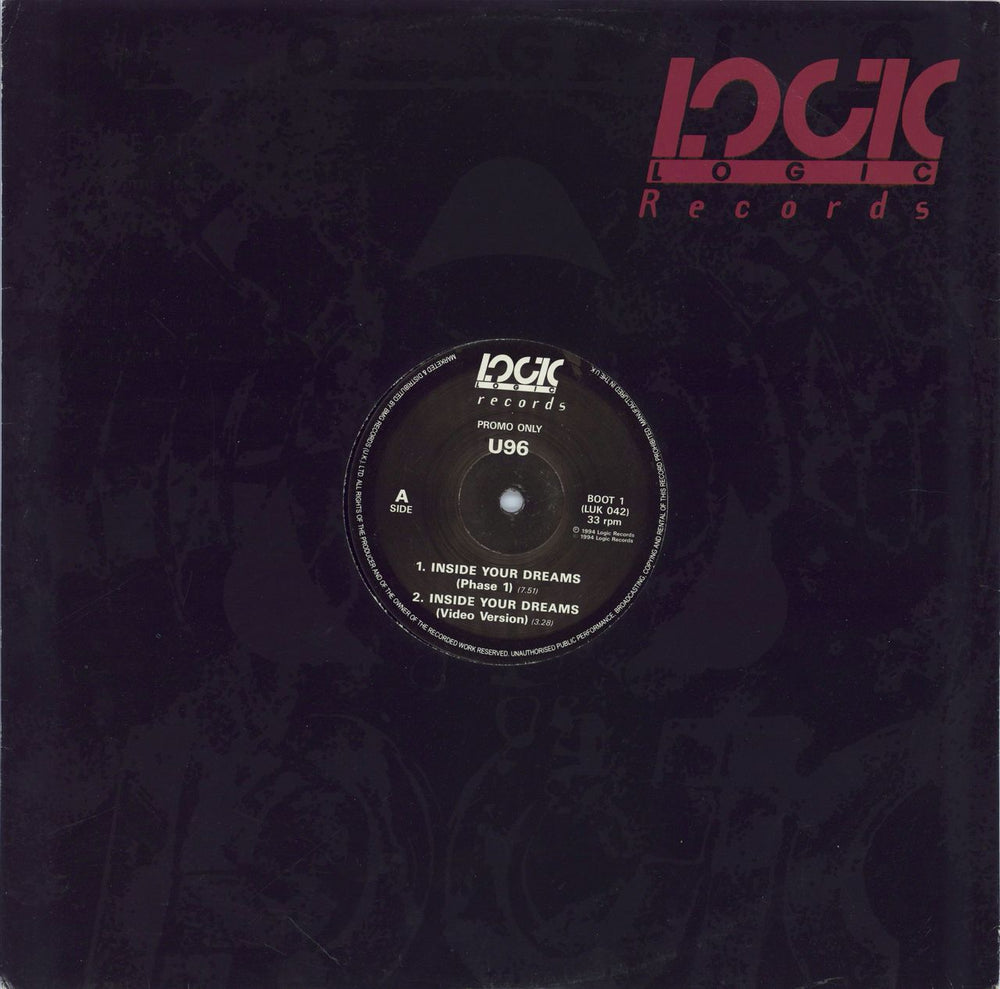 U96 Inside Your Dreams UK 12" vinyl single (12 inch record / Maxi-single) BOOT1
