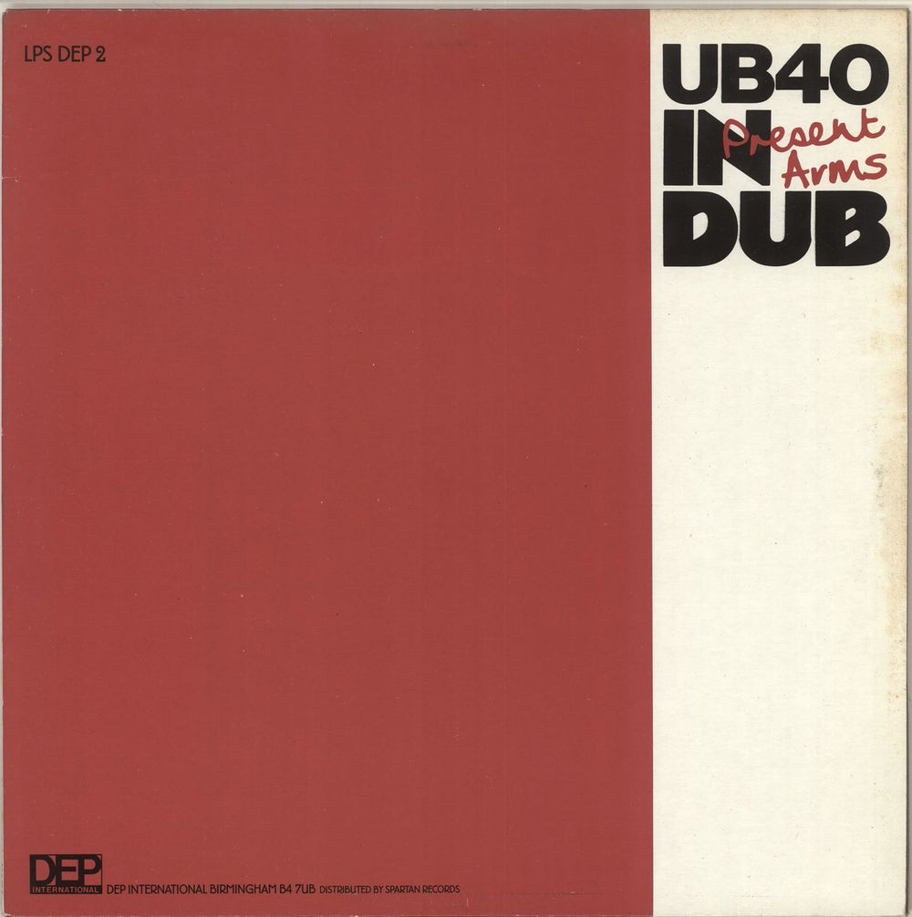 UB40 Present Arms In Dub UK vinyl LP album (LP record) LPSDEP2