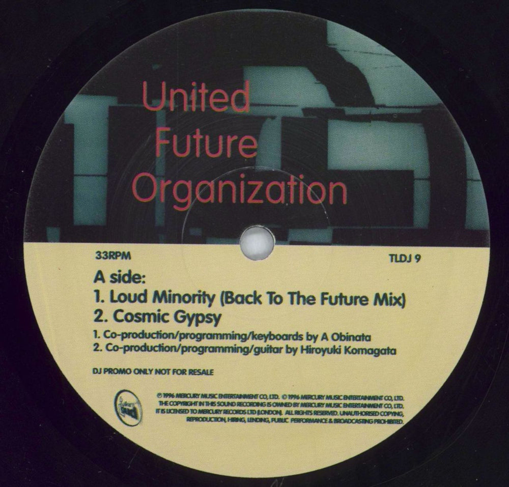 United Future Organization Loud Minority UK Promo 10" vinyl single (10 inch record) OFU10LO827191