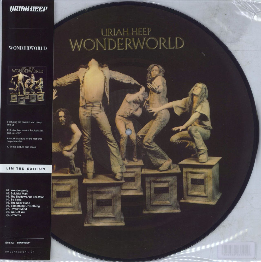 Uriah Heep Wonderworld UK picture disc LP (vinyl picture disc album) BMGCAT537LP/#7