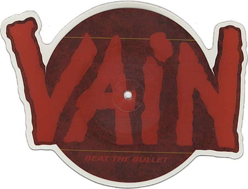 Vain Beat The Bullet UK shaped picture disc (picture disc vinyl record) ISX432