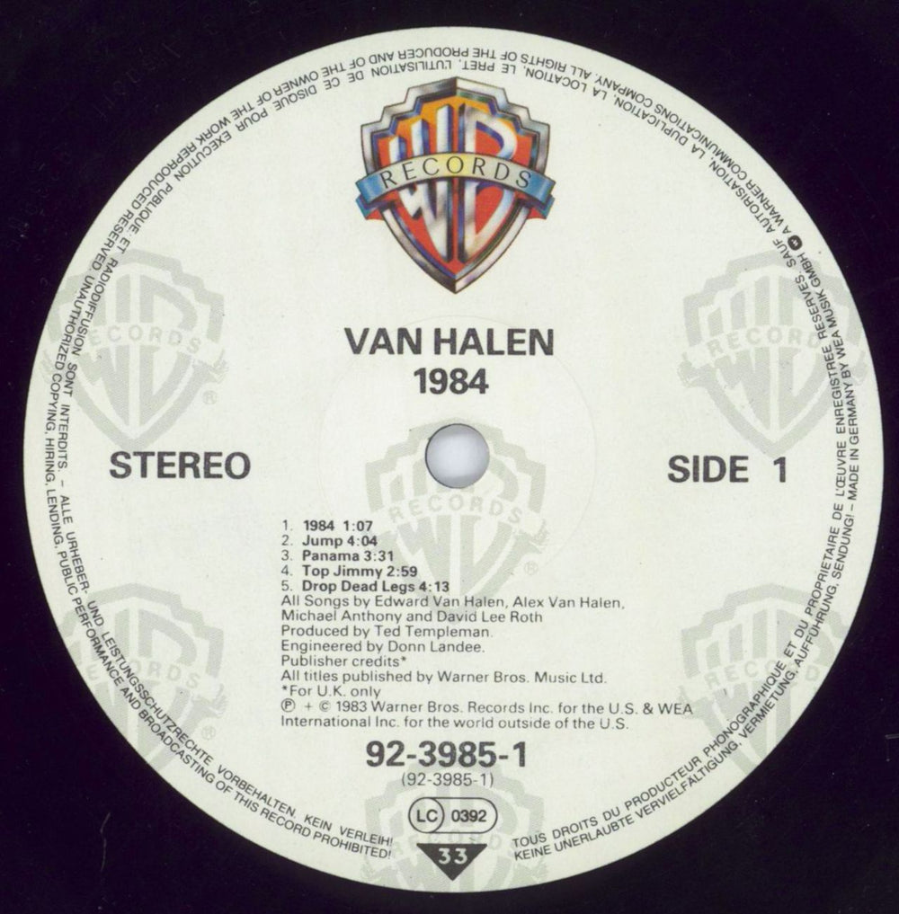 Van Halen MCMLXXXIV - Price Stickered - Open Shrink UK vinyl LP album (LP record) VNHLPMC817192