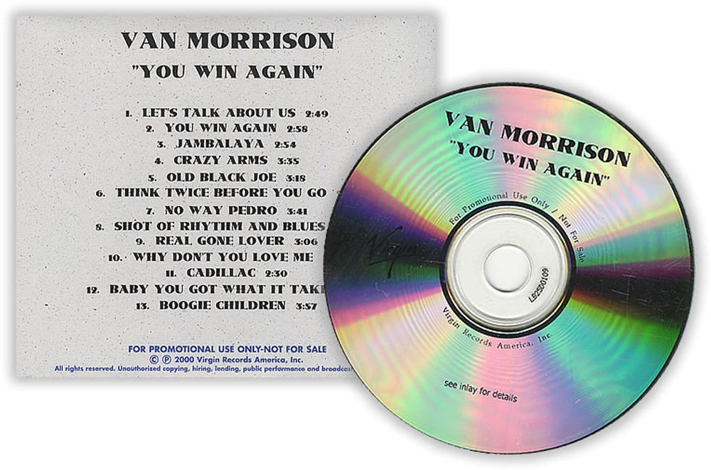 Van Morrison You Win Again US Promo CD-R acetate CD ACETATE