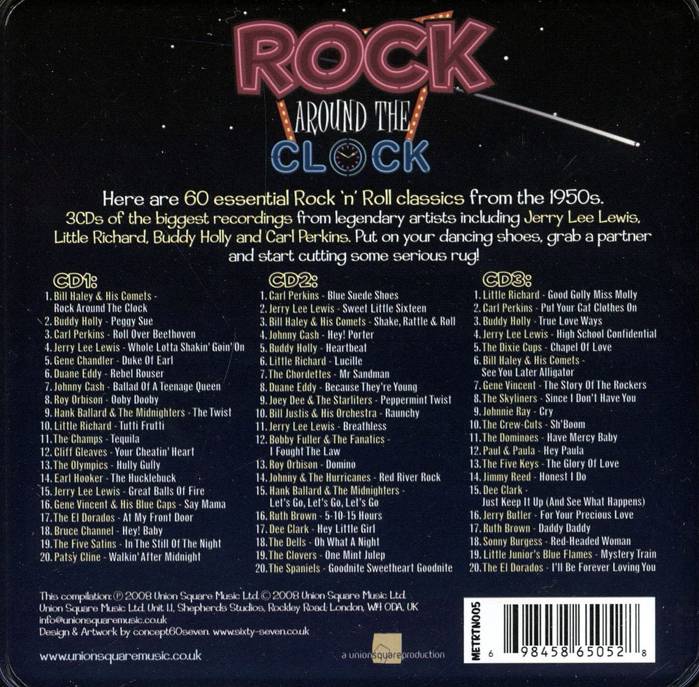 Various-50s/Rock & Roll/Rockabilly Rock Around The Clock UK CD Album Box Set 50VDXRO760494