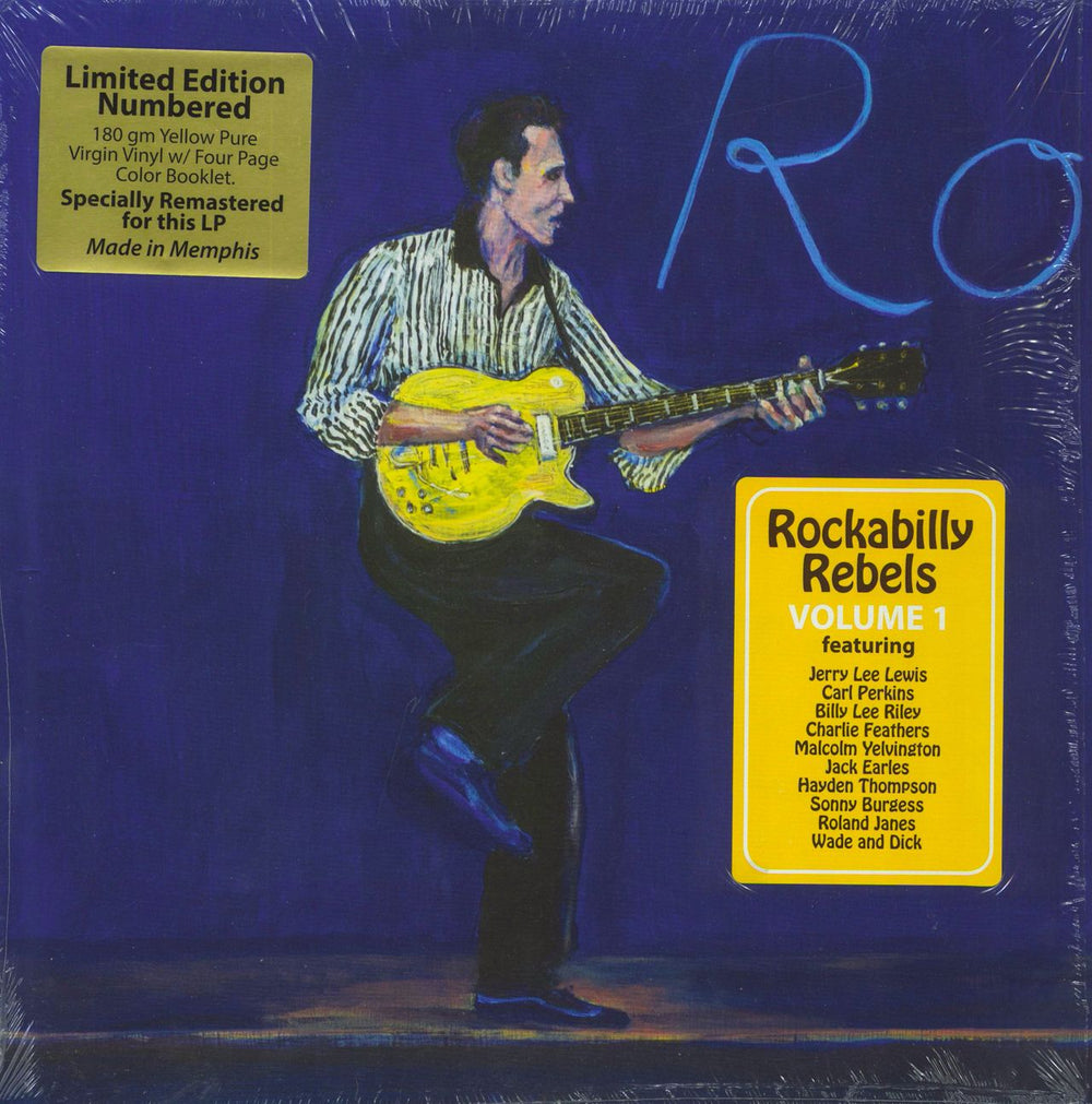 Various-50s/Rock & Roll/Rockabilly Rockabilly Rebels: Volume 1 - 180gm Yellow Vinyl + Shrink US vinyl LP album (LP record) SUNX7061