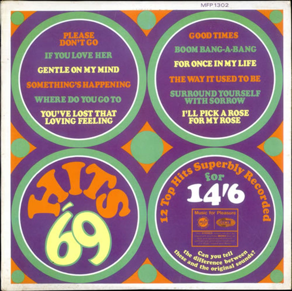 Various-60s & 70s Hits '69 UK vinyl LP album (LP record) MFP1302