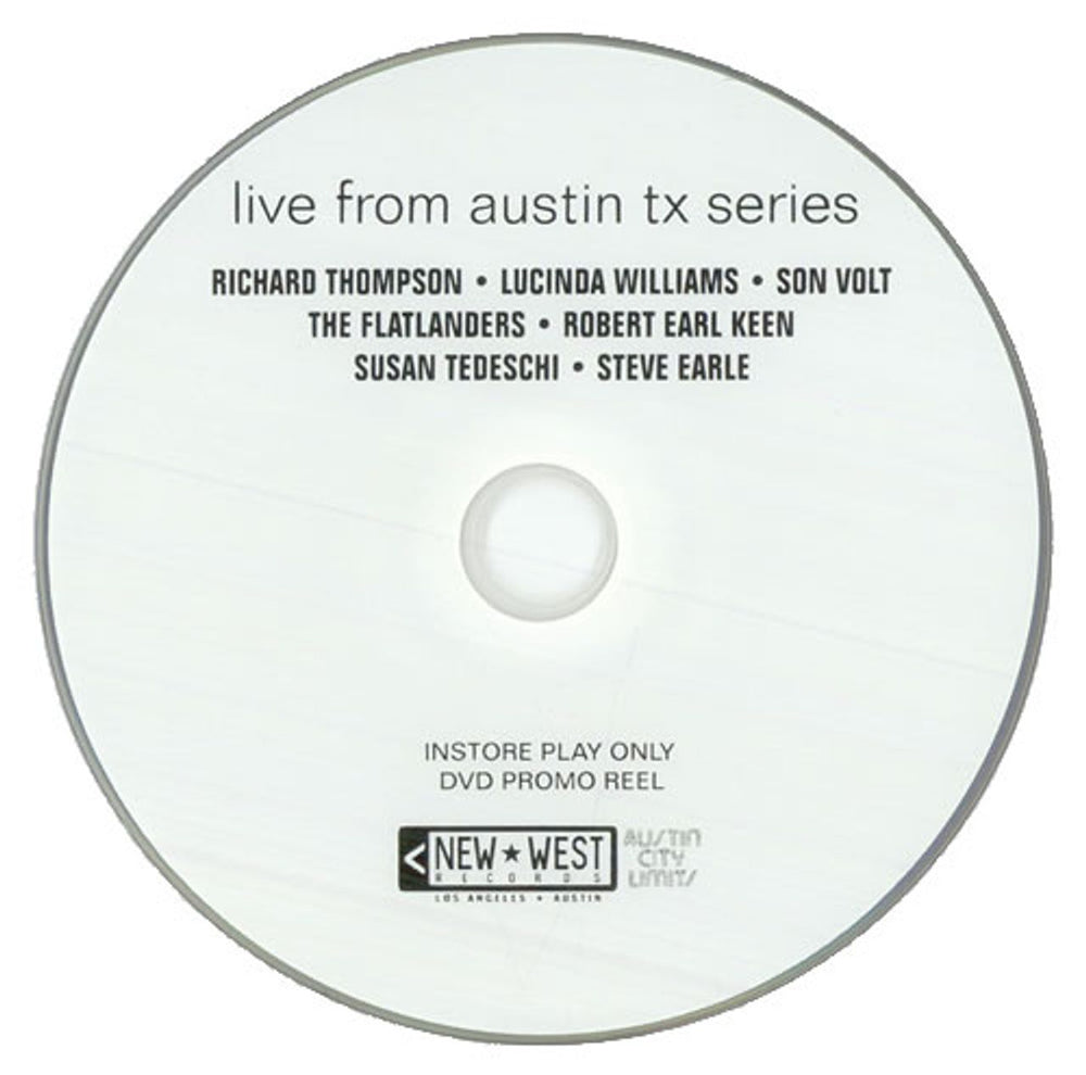 Various-60s & 70s Live From Austin TX Series US Promo DVD MSD001