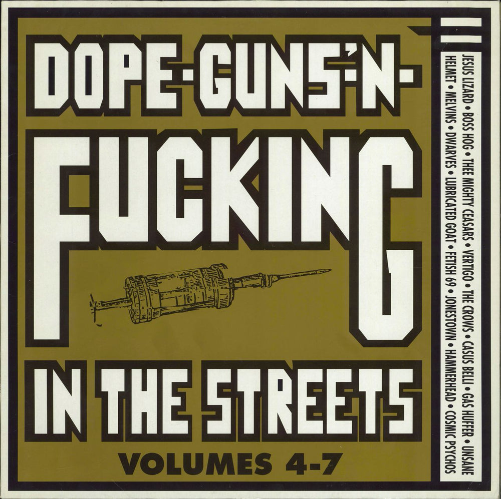 Various Artists Dope-Guns-'N-Fucking In The Streets Volumes 4-7 German vinyl LP album (LP record) ARR27/181