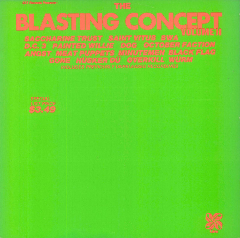 Various Artists The Blasting Concept Volume II US vinyl LP album (LP record) SST043