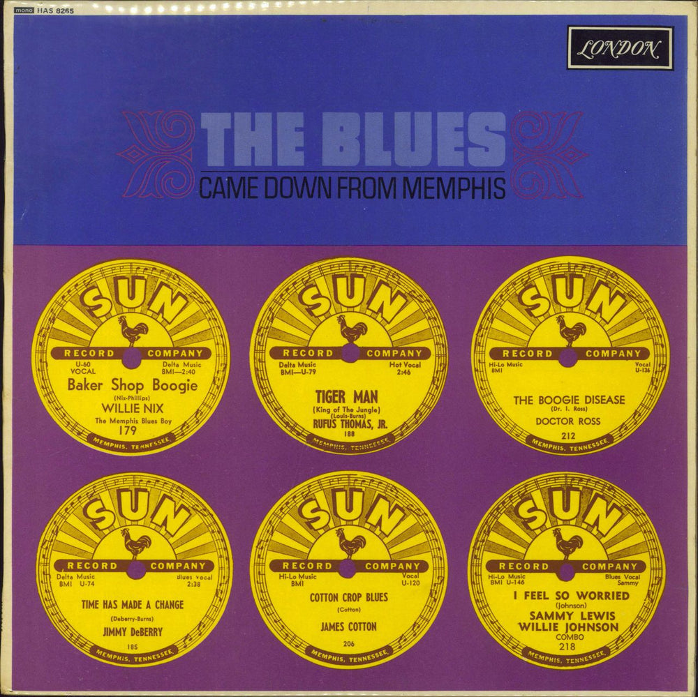 Various-Blues & Gospel The Blues Came Down From Memphis - VG UK vinyl LP album (LP record) HAS8265