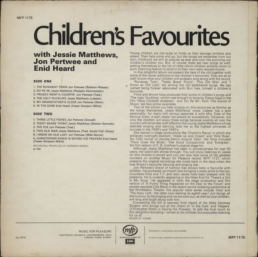 Various-Childrens Children's Favourites UK vinyl LP album (LP record)