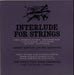 Various-Classical & Orchestral Interlude For Strings UK vinyl LP album (LP record) RDS6032