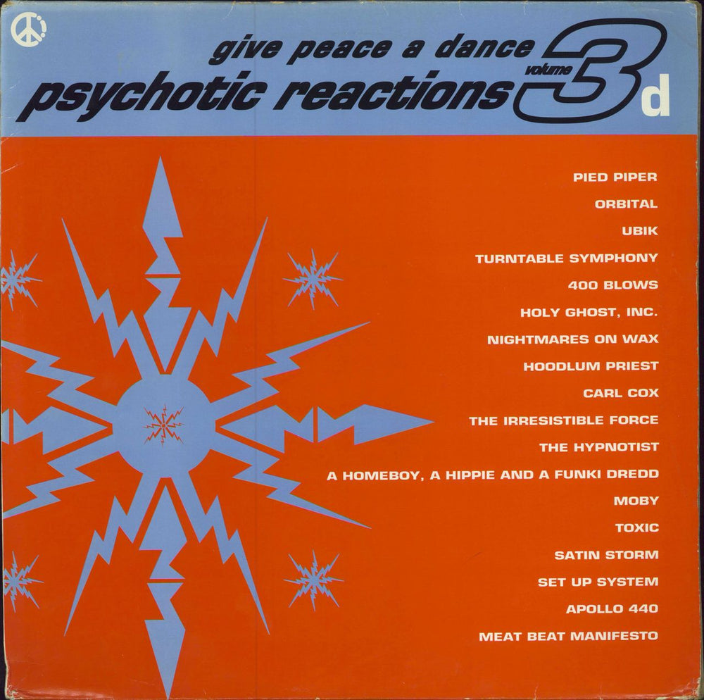 Various-Dance Give Peace A Dance Volume 3 - Psychotic Reactions UK 2-LP vinyl record set (Double LP Album) DISARM5LP