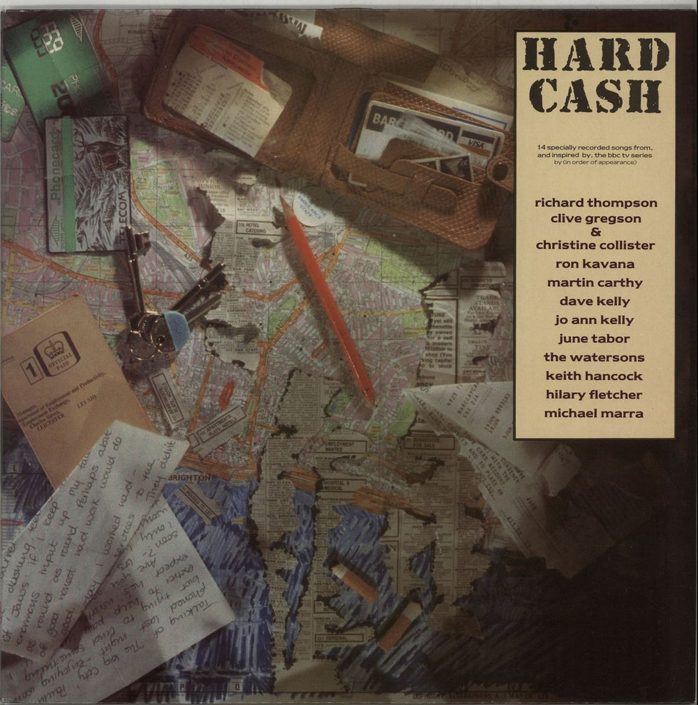 Various-Folk Hard Cash UK vinyl LP album (LP record) SPD1027