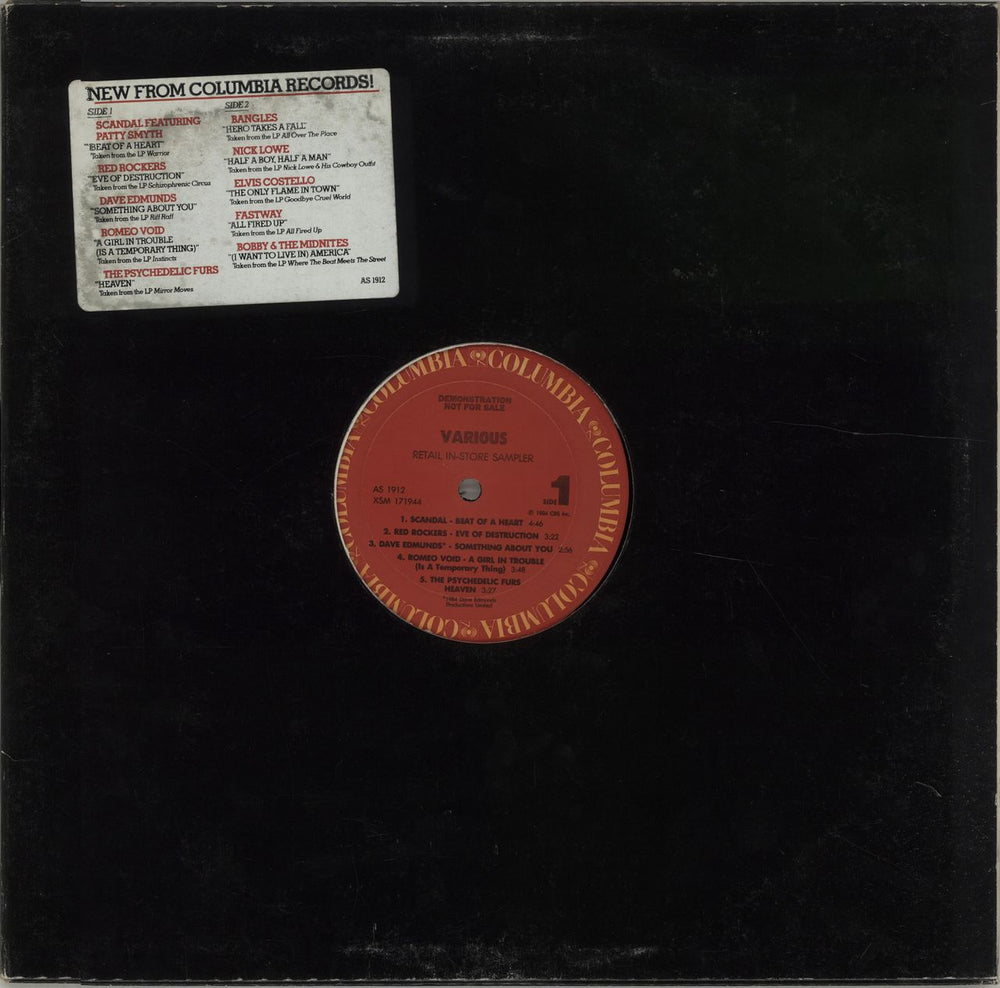 Various-Pop Retail In-Store Sampler US Promo vinyl LP album (LP record) AS1912