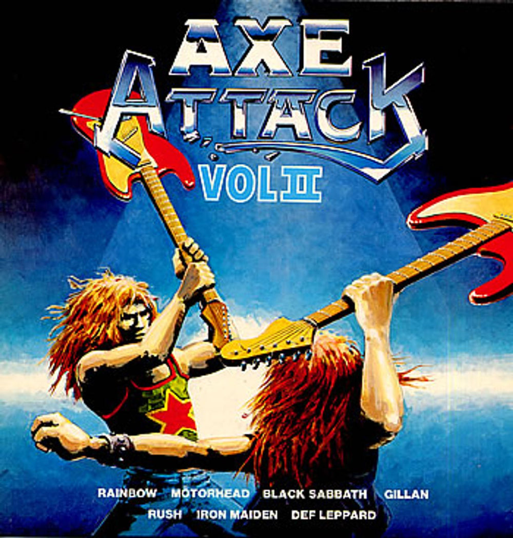 Various-Rock & Metal Axe Attack Vol II UK vinyl LP album (LP record) NE1120