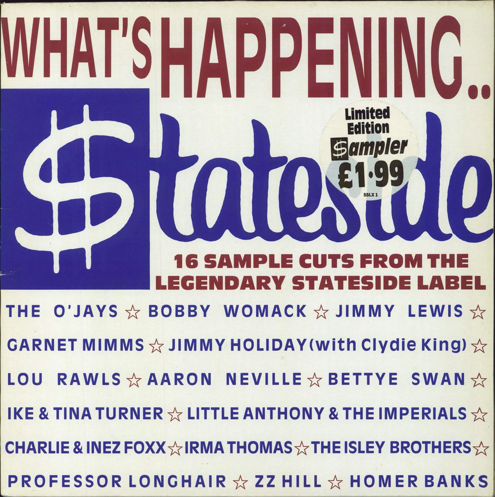 Various-Soul & Funk What's Happening Stateside? - Hype Stickered UK vinyl LP album (LP record) SSLX1