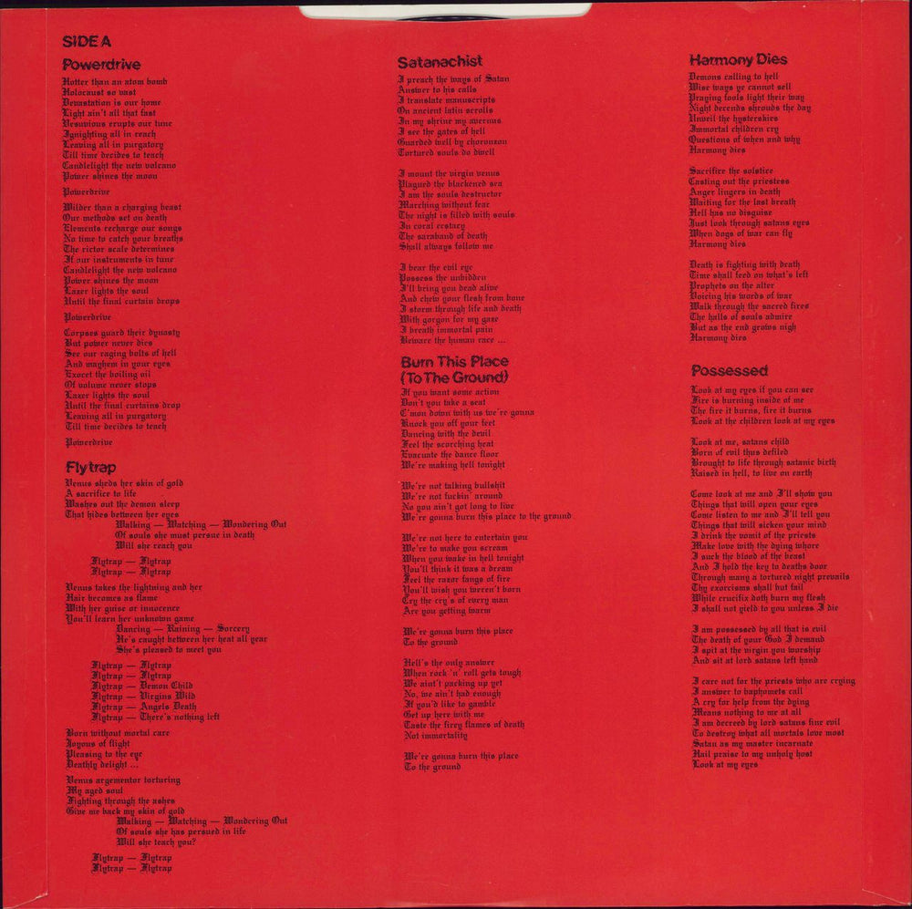 Venom Possessed UK vinyl LP album (LP record) 1985