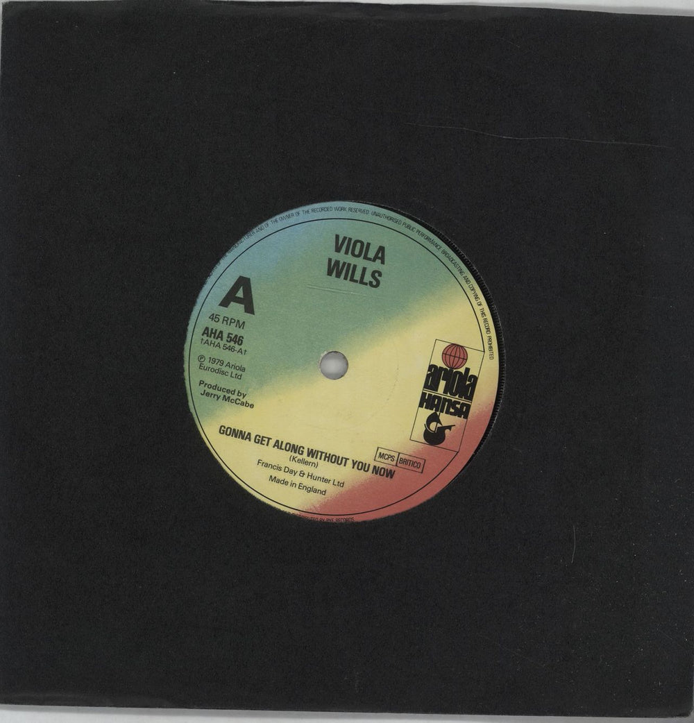 Viola Wills Gonna Get Along Without You Now UK 7" vinyl single (7 inch record / 45) AHA546