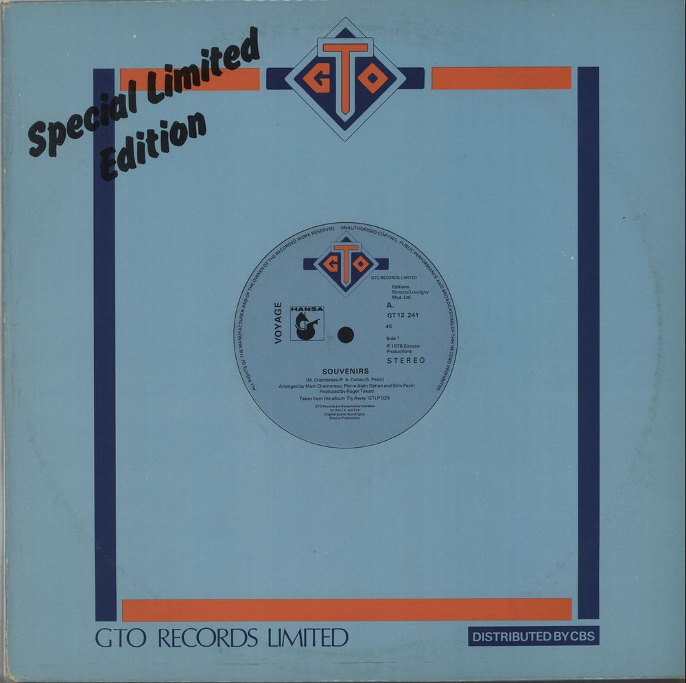 Voyage Souvenirs UK 12" vinyl single (12 inch record / Maxi-single) GT12241