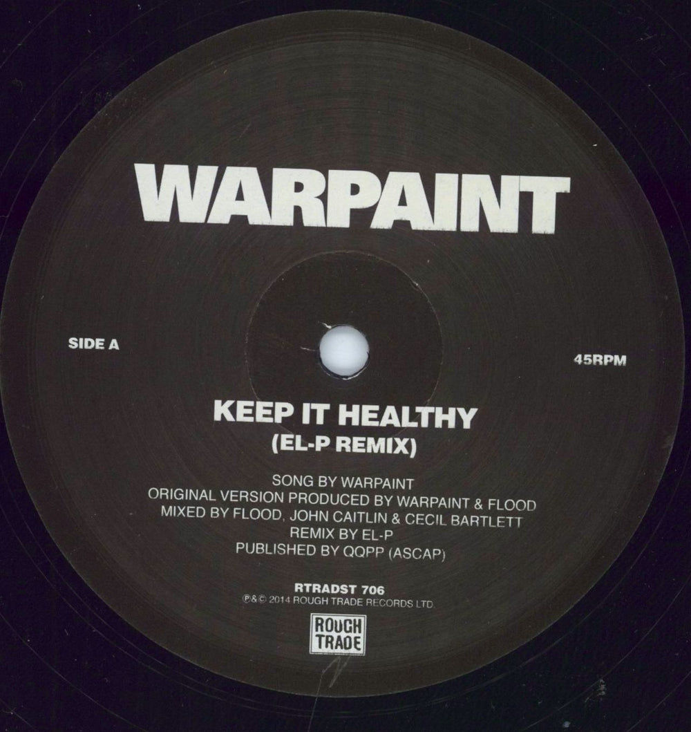 Warpaint Keep It Healthy UK 12" vinyl single (12 inch record / Maxi-single) RTRADST706