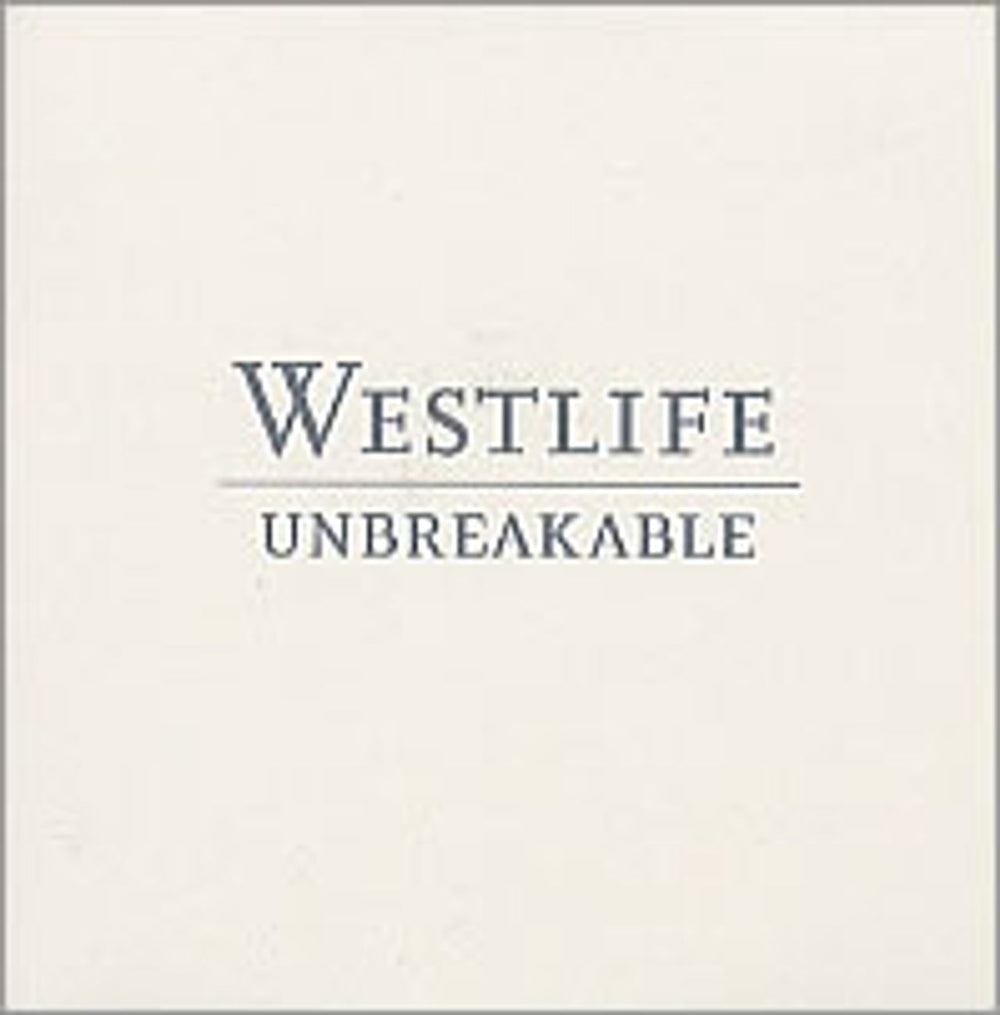 Westlife Unbreakable UK Promo CD-R acetate CD-R ACETATE