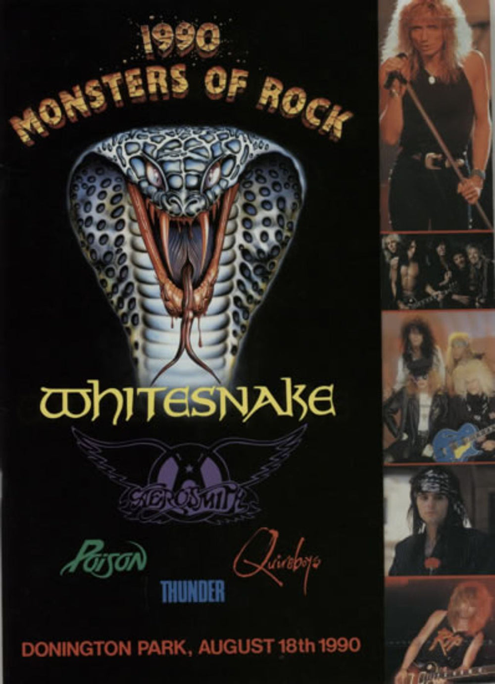 Whitesnake Monsters Of Rock 1990 + Ticket Stub UK tour programme TOUR PROGRAMME