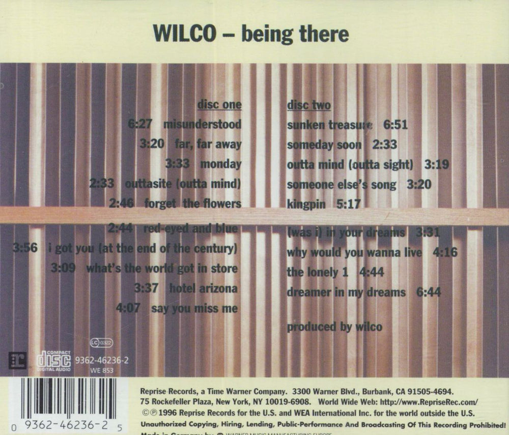 Wilco Being There UK 2 CD album set (Double CD) 093624623625
