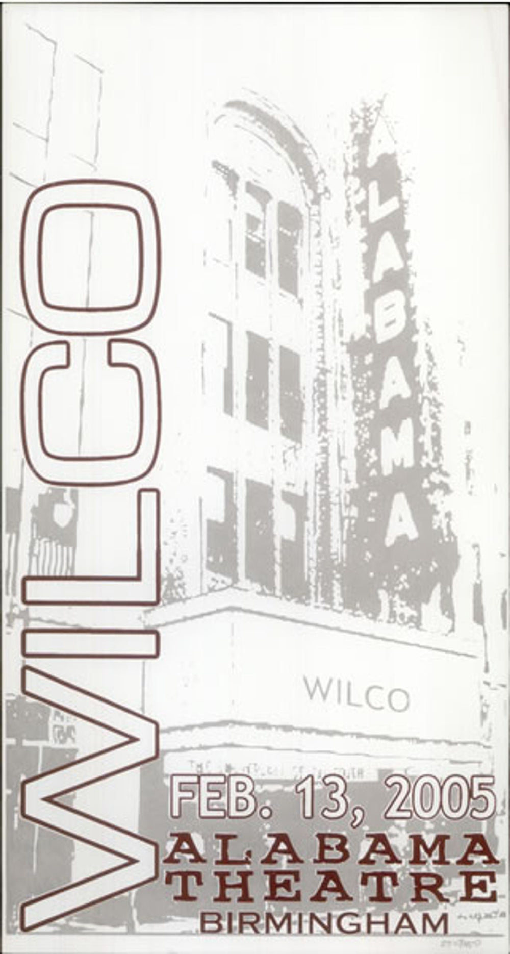 Wilco Birmingham Tour Poster US poster TOUR POSTER