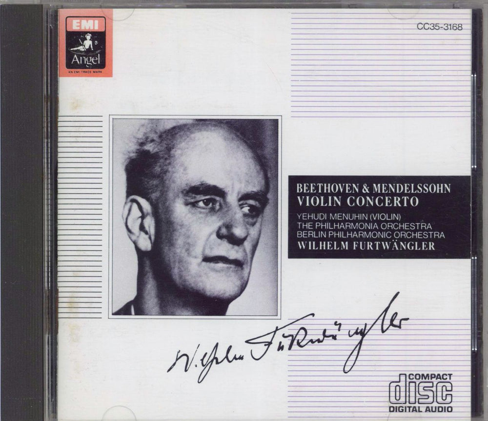 Wilhelm Furtwängler Beethoven & Mendelssohn: Violin Concerto Japanese CD album (CDLP) CC35-3168