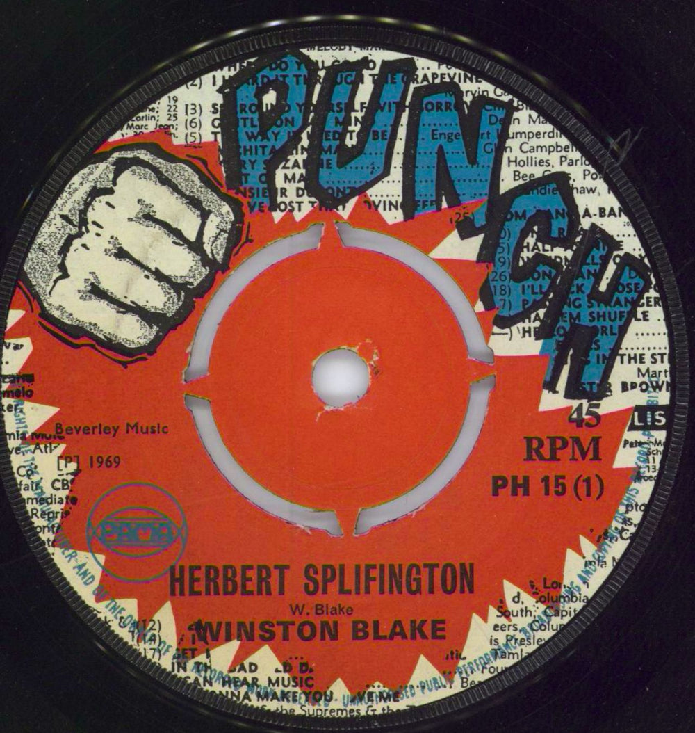 Winston Blake Herbert Splifington / Oh Lord Why Lord UK 7" vinyl single (7 inch record / 45) PH15