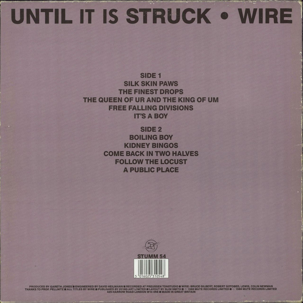 Wire A Bell Is A Cup - EX UK vinyl LP album (LP record) 5016025310548