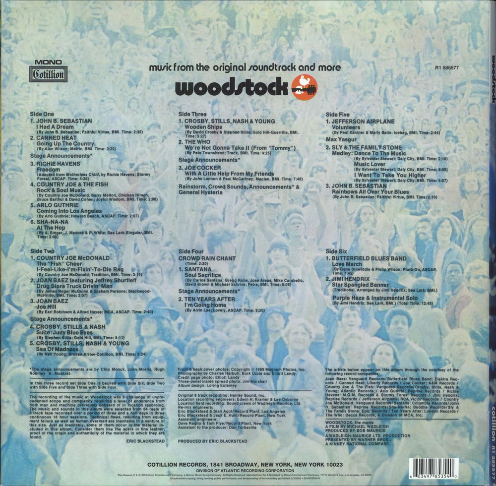 Woodstock Woodstock - Mono US 2-LP vinyl record set (Double LP Album) 603497853540