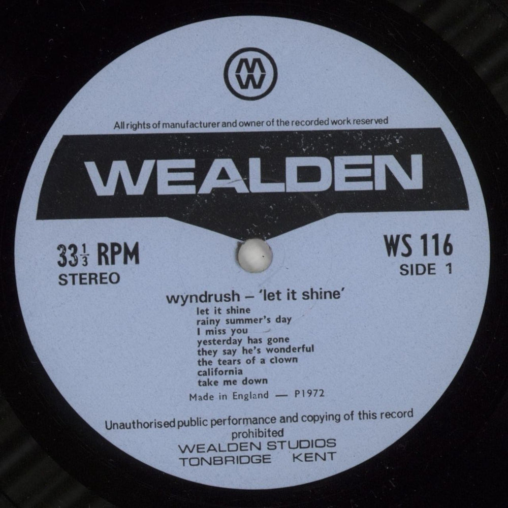 Wyndrush Let It Shine UK vinyl LP album (LP record) W3XLPLE618425