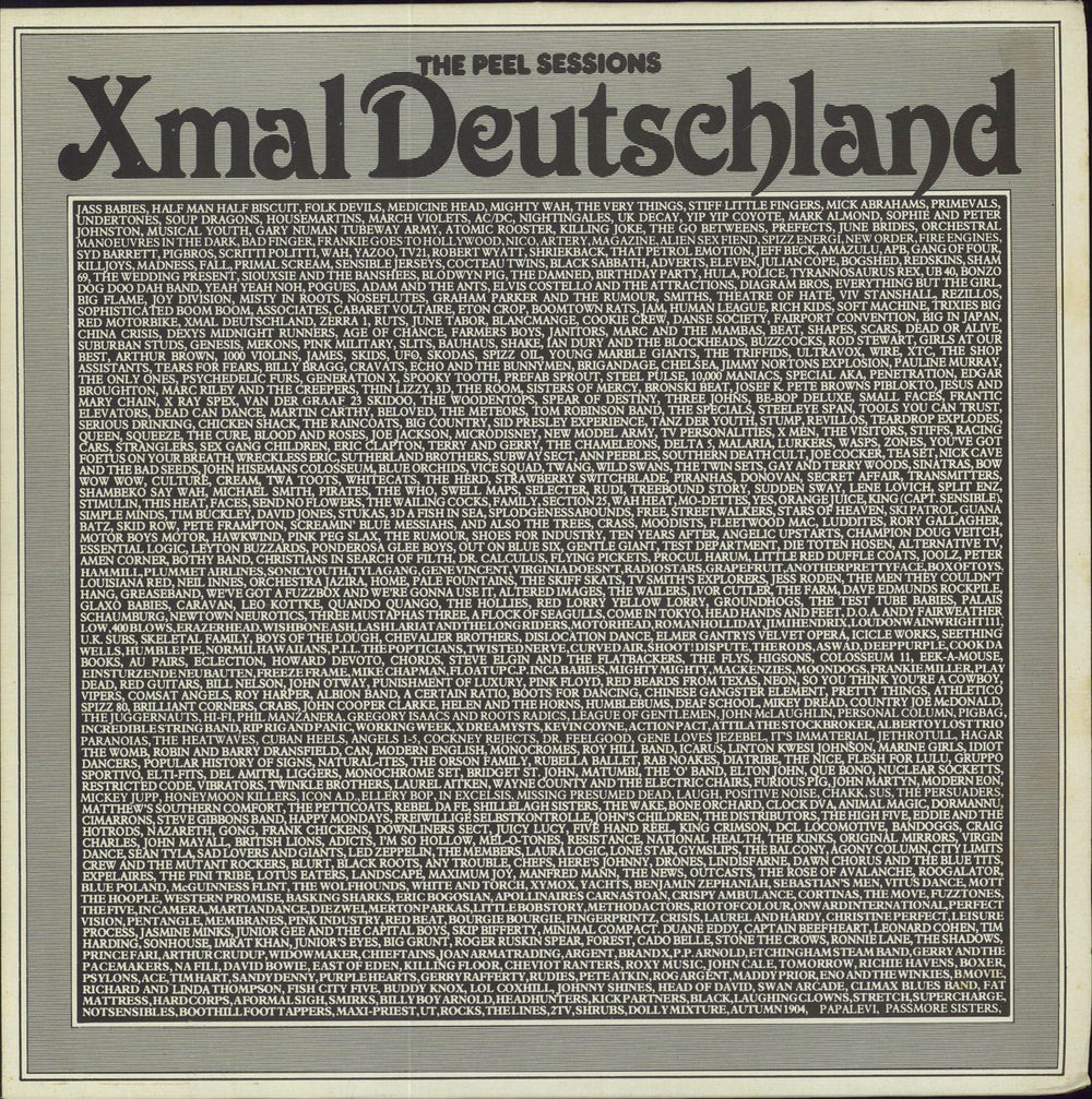 Xmal Deutschland Peel Session-White label UK 12" vinyl single (12 inch record / Maxi-single) SFPS017